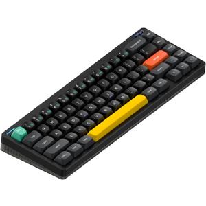 Nuphy Halo65 V2 Wireless Mechanical Keyboard with PBT Keycaps,65% Hot Swappable Custom Gaming Keyboard Compatible with QMK/VIA,RGB Backlit,Gasket Structure,BT5.0/USB-C/2.4GHz,Black-Raspberry Switches Black