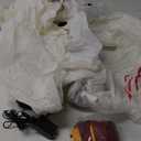 1PCS 12FT Giant Halloween Inflatables Decoration Ghost with 3-Colored Flame Rotation LED Light Spooky Halloween Decorations Outdoor Blow Up Yard Decoration for Home Lawn Holiday Party