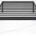 NEW JETO Metal Bed Frame,Twin Size Bed Frame with Storage Space,Heavy Duty Sturdy Mattress Foundation,Easy Assembly,No Box Spring Needed, Black,12 Inch,Twin