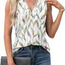 Agnes Urban Womens V Neck Tank Tops Dressy Summer Sleeveless Shirts Casual Loose Tunic Tops Blouses T Shirts (XL)