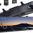 Pelsee P12 Pro 4K Mirror Dash Cam, 12'' Rear View Mirror Camera Smart Driving Assistant w/ADAS and BSD,2160P Front and 1080P Rear Camera,Voice Control,Night Vision,Parking Monitoring, 32G Memory Card