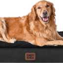 EHEYCIGA Orthopedic XL Dog Beds for Extra Large Dogs with Removable Washable Cover for Crate, Black, 41x27 (41*27*3.5 inches)