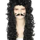 Pirate Captain Costume Wig for Men or Women Halloween Themed Party Cosplay Black Wigs