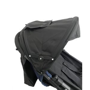 Baby Stroller Sun Shade Cover Stroller Sun Canopy Awning for Pram Pushchair Buggy Parasol Sun Umbrella with Pockets Mesh Window Adjustable Retractable (black lie-down stroller cover)