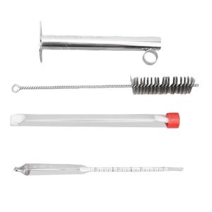 JTLB Maple Syrup Hydrometer Stainless Steel Maple Syrup Density Kit Easy to Read Accurate with Brush (A)
