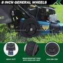 CheeMuii 4 Pcs 8 Inch Push Mower Wheels 8" Black General Wheels Replace for Craftsman 33958 Hus 532146248 Replace for MTD 734-04585 734-1780 for Oregon 72-108 for AYP 103670 103670X 107644X 146248