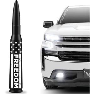 EcoAuto Car Antenna Topper Fits All Chevy & GMC Truck Model Years - Radio Antenna Topper for Truck Made with Military Grade Aluminum - Anti Chip & Anti Theft Design (Freedom)