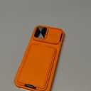 SSLOTSCASE for iPhone 17 Case with Hidden Card Holder & Camera Stand & Adjustable Kickstand & Slide Camera Lens Cover & Wallet, Military-Grade Heavy Duty Phone Case Cover for iPhone 17 6.3'', Orange