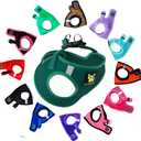 EcoBark Step in Dog Harness - Eco-Friendly Teacup Dog Harnesses for XXS, XS, and Small Breed Dogs - Reflective and Adjustable Mini Body Halter Vest -Tiny Soft Mesh Toy Breed Harness (Forest Green, XS) (XS- 5 to 6 lbs- Chest Up to 13 in (Pack of 1))