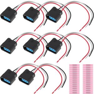 8Pcs Ignition Coil Connector Plug Harness for Honda Civic 2001-2011 Ignition Coilpack Female Connector Pigtail W/Teminals for Acura RDX 2007-2012 No.30520RDJA01/6732301