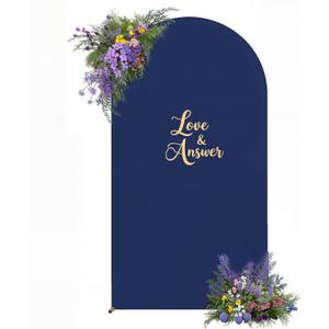 Navy Blue Arch Backdrop Cover 6.6FT Birthday Party Arch Covers Stretchy Balloon Wedding Navy Arch Cover Spandex Banquet Graduation Bridal Baby Shower Backdrop Photo Backgrounds Decoration