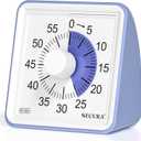 Secura 60-Minute Visual Timer, Classroom Timer, Countdown Timer for Kids and Adults, Time Management Tool for Teaching (Purple & Purple)