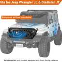Hooke Road Front Grille Guard for 2018-2026 Jeep Wrangler JL Gladiator JT