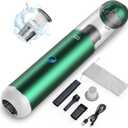 Minthouz Car Vacuum Portable Cordless 17000Pa - 120W Handheld Vacuum Rechargeable with Blower, Ultra Lightweight Mini Vacuum Cleaner with 2 Filters for Car Home Pet Office Keyboard (Green)