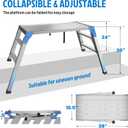 Aparecium Work Platform Height Adjustable, Portable Step Stool Ladder, Folding Aluminum Step Ladder, Type 1A, Heavy Duty 330 Lbs Rated, for Washing Vehicles, Cleaning Windows, DIY, Maintenance Work