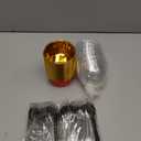 Large Cupcake Liners Baking Cups 50 Pack,LNYZQUS 5oz Foil Muffin Cups Muffin Tins,Disposable Ramekins Tins with Lids and Spoons,Cupcake Wrappers Holders for Wedding Bakery-Red in gold