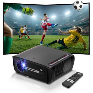 4k Ultra hd 3300 ANSI Lumens Bundled with Google TV Stick, Smart Home Theater Projector with Auto Focus, WiFi & Bluetooth, Projector for Bedroom, Indoor & Outdoor Movie Use,Video projector with apps