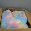 6x9 Rainbow Shaggy Kids Unicorn Rug for Girls Bedroom, Fluffy Fuzzy Soft Plush Pastel Large Area Rugs for Living Room,Washable Non Slip Nursery Boys Dorm Room Carpets