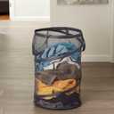 Household Essentials 2027-1 Pop-Up Collapsible Mesh Laundry Hamper | Charcoal, Grey