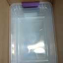 Sterilite 17531712 Clearview Storage Box With Latched Lid - 15 Qt. 17"L x 11-1/8"W x 6-1/2"H - Lot of 12