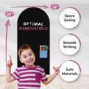 YOUNGJQ Magnetic Arch Wall Decal, Magnetic Chalkboard for Wall 39" x 18" Adhesive Backing Wallpaper for Playroom Home(Black)