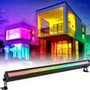 Led Wall Washer Lights Bar 100W, 3 in 1 Rgbw Color Changing Lighting DJ Disco Party Light DMX & RDM Control Dj Lights Bar Waterproof IP65 Uplighting for Church Outdoor Indoor Weddings