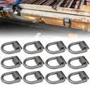 1/2" Heavy Duty Weld-On Forged D Ring with Welding Clips, 11Pcs Trailer Tie Down D Ring Anchor for Truck Cargo with MBS 12,000 lbs