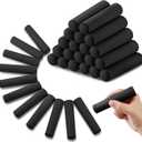 Fulmoon 40 Pcs Jumbo Sidewalk Chalk for Kids Outdoor Art Non Toxic Large Washable Street Chalk for Adults Drawing Painting Classroom(Black,Round Style)