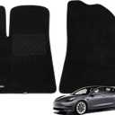 WENNEBIRD Front Carpet Floor Mats for Tesla Model 3 2017-2023, 2Pc