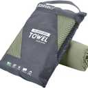 Rainleaf Microfiber Towel Perfect Travel & Gym & Camping Towel. Quick Dry - Super Absorbent - Ultra Compact - Lightweight. Suitable for Trip, Beach, Shower, Backpacking, Pool (40.00" x 20.00", Army Green)