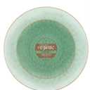 Organic Hammered Green Gold Rim Combo Plates, 7" + 10", 128pcs (4 packs x 32)