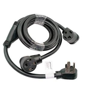 Parkworld NEMA 14-30 Splitter, 240V Splitter Dryer 14-30P Male Plug to (2) 14-30R Female Receptacle, Dryer 4-Prong 30 AMP 14-30 Dryer Y Adapter Cord (12FT)