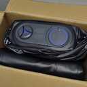 Elevon Air Mattress with Built in Pump - Luxury Double High Inflatable Bed for Home, Travel & Camping, Navy/White, Twin, 18" High