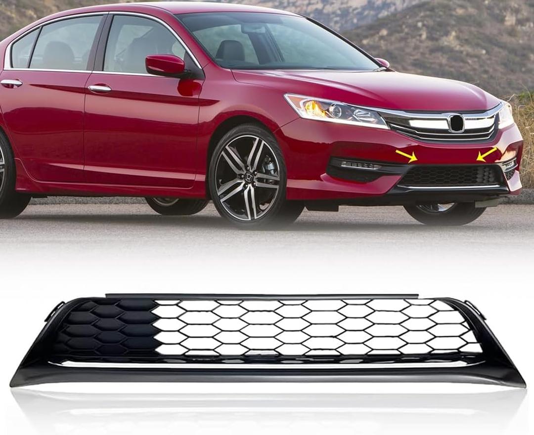 Front Bumper Grille Compatible for Honda Accord Lower Grill 2016 2017 HO1036126
