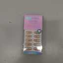 BTArtbox Press On Nails Almond - Medium Soft Gel Chrome Nails, Glue On Nails with Nail Glue, Reusable Stick On Nails in 16 Sizes - 32 Soft Gel Fake Nails Kit, Nuts Glazed