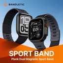 Bandletic Compatible with Apple Watch Bands for Men Women, Double Sided Reversible Magnetic Silicone Sport Watchband for iWatch 42mm(Series 11/10), 41mm(9/8/7), 40mm(SE3/SE2/SE/6/5/4), 38mm(3/2/1)