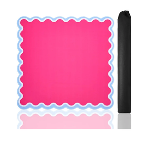 Mahjong Mat (31.5” x 31.5”) with Black Carrying Bag, Anti-Slip, Mahjong Mat for Table, Poker, Board Games, Dominoes, and Card Games