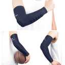 HOPEFORTH 2PCS Padded Elbow Forearm Sleeves Compression Arm Protective Support M