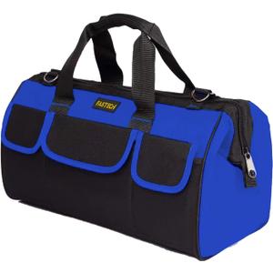 FASTECH 20 Inch Heavy Duty Tool Bag with Wide Mouth for Tool Storage,Carrier and Organizer,Tool Bag for Men/Women, Wide Mouth Tool Bag with Inside Pockets (20 Inch) FASTECH 20 Inch Heavy Duty Tool Bag with Wide Mouth for Tool Storage,Carrier and Organizer,Tool Bag for Men/Women, Wide Mouth Tool Bag with Inside Pockets (20 Inch)