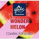 Glade Candles, Wonder Melon Limited Edition, Fragrance Infused with Essential Oils, 8.16 oz Total, 4 Count