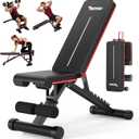 PASYOU Adjustable Weight Bench for Home Gym, Foldable Workout Benches with 660LBS, Exercise Bench for Incline Decline Flat Bench Press, Foldable Strength Bench for Daily Training