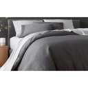 Organic Bamboo Duvet Cover Shams Core Set Storm Gray King / Cal King