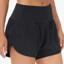 THE GYM PEOPLE Womens High Waisted Running Shorts Quick Dry Athletic Workout Shorts with Mesh Liner Zipper Pockets