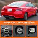 Outer Tail Light Assembly Right Side Compatible with 2013 2014 2015 Civic 4-Door Sedan Passenger Rear Lamp HO2805102 33500TR0A51
