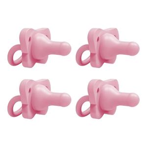 Dr. Brown's HappyPaci 100% Silicone Baby Pacifier, Contoured One-Piece Design, Blue, 0-6m, BPA-Free, 4 Pack