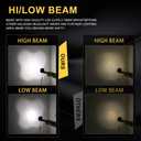 BeaveWAY 4pcs 5.75" 36W Crystal Round LED Headlight Sealed Beam IP68 Waterproof Replacement 4000 4040 5506 H5006 H651 / H466