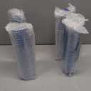 JOLLY CHEF 100 Pack 10 oz Blue Plastic Cups, Blue Disposable Tumblers, Elegant Glitter Party Drinking Cups for Wedding, Thanksgiving Day, Christmas Halloween