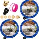3 Pack 4.9FT/1.5M Standing Misters for Outside Patio 3/4 Inch Flexible Mist Stand Water Mister Hose Attachment for Garden Tanning Portable Mist Sprinkler for Plants, Backyard, Dogs