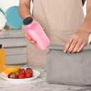 YULEER Plastic Juice Bottles with Caps 12PCS 12OZ Reusable Juice Bottles with Leakproof Lids, Brush, Funnel & Labels Clear Juice Containers for Juicing, Smoothies and Homemade Beverages