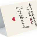 4 x Anniversary Card to Husband | Happy Anniversary Card & Gifts for Men, Husband, Him | Wedding